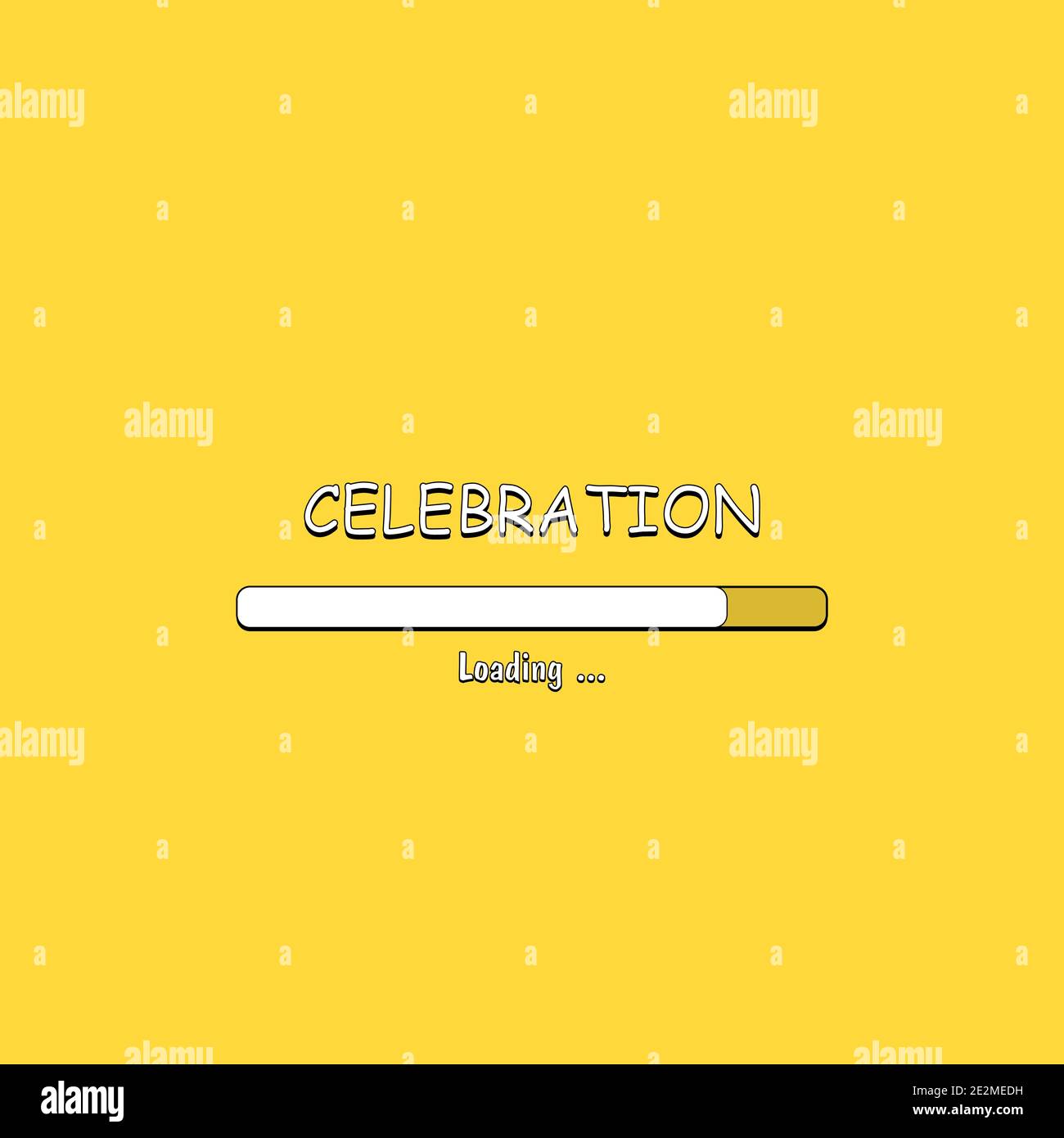 Laden von Celebration im Comic-Stil, Vektorgrafik Stock Vektor