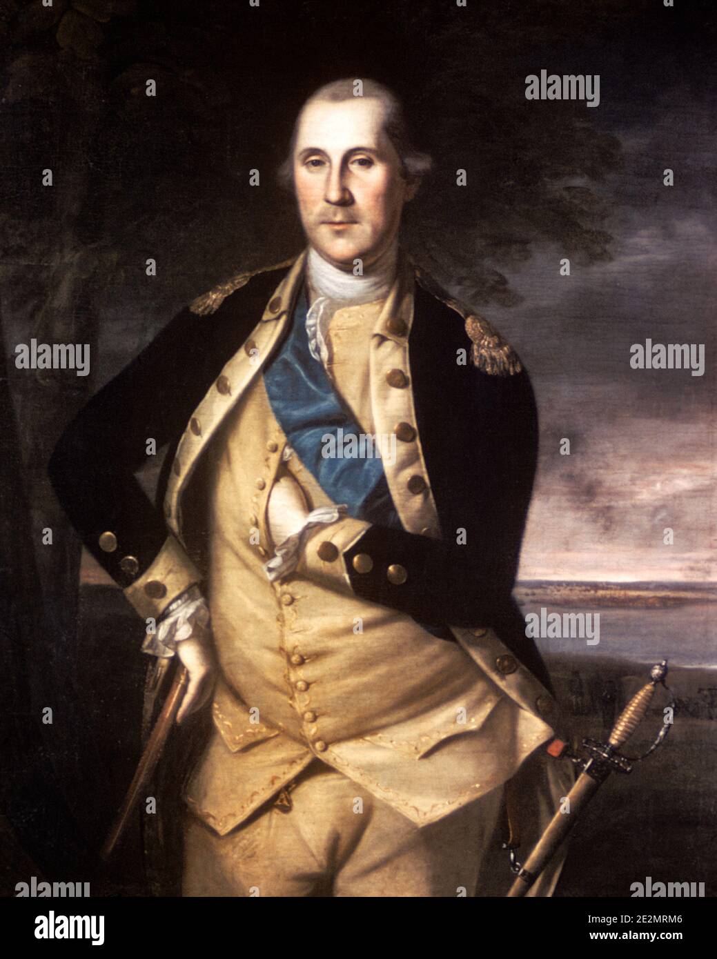1770ER JAHRE GENERAL GEORGE WASHINGTON 1776 PORTRÄT VON CHARLES WILLSON PEALE IM AUFTRAG VON JOHN HANCOCK HANGS BROOKLYN MUSEUM NY USA - KH5330 PLE001 HARS VEREINIGTE STAATEN VON AMERIKA MÄNNER NY CONFIDENCE BROOKLYN NORDAMERIKA AUGENKONTAKT FREIHEIT NORDAMERIKA KRIEGE MUT LEADERSHIP POLITIKER CONTINENTAL BEI IN 1776 PATRIOT POLITIK UNIFORMEN UNABHÄNGIGKEITSKRIEG STILVOLLE GEORGE WASHINGTON REVOLTE AMERIKANISCHEN REVOLUTIONÄREN KRIEG HÄNGT BEFREIT 1770ER KOLONIEN STAATSMANN 1700S KAUKASISCHEN ETHNIZITÄT CHARLES WILLSON PEALE CONTINENTAL ARMEE GRÜNDUNGSVATER JOHN HANCOCK ALTMODISCHEN PEALE VIRGINIAN Stockfoto