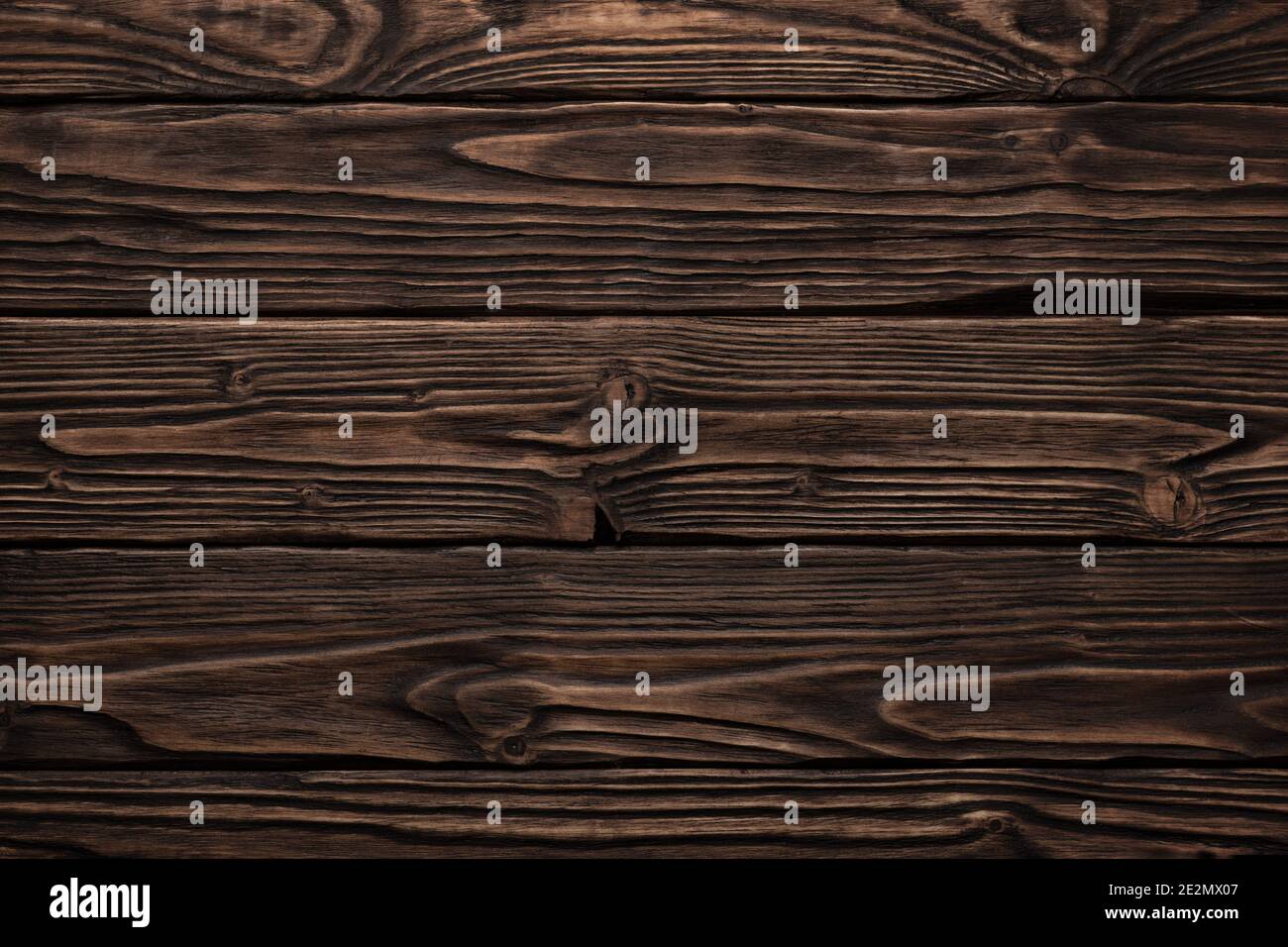 Dunkelbraune Holzbretter Textur Hintergrund Stockfoto