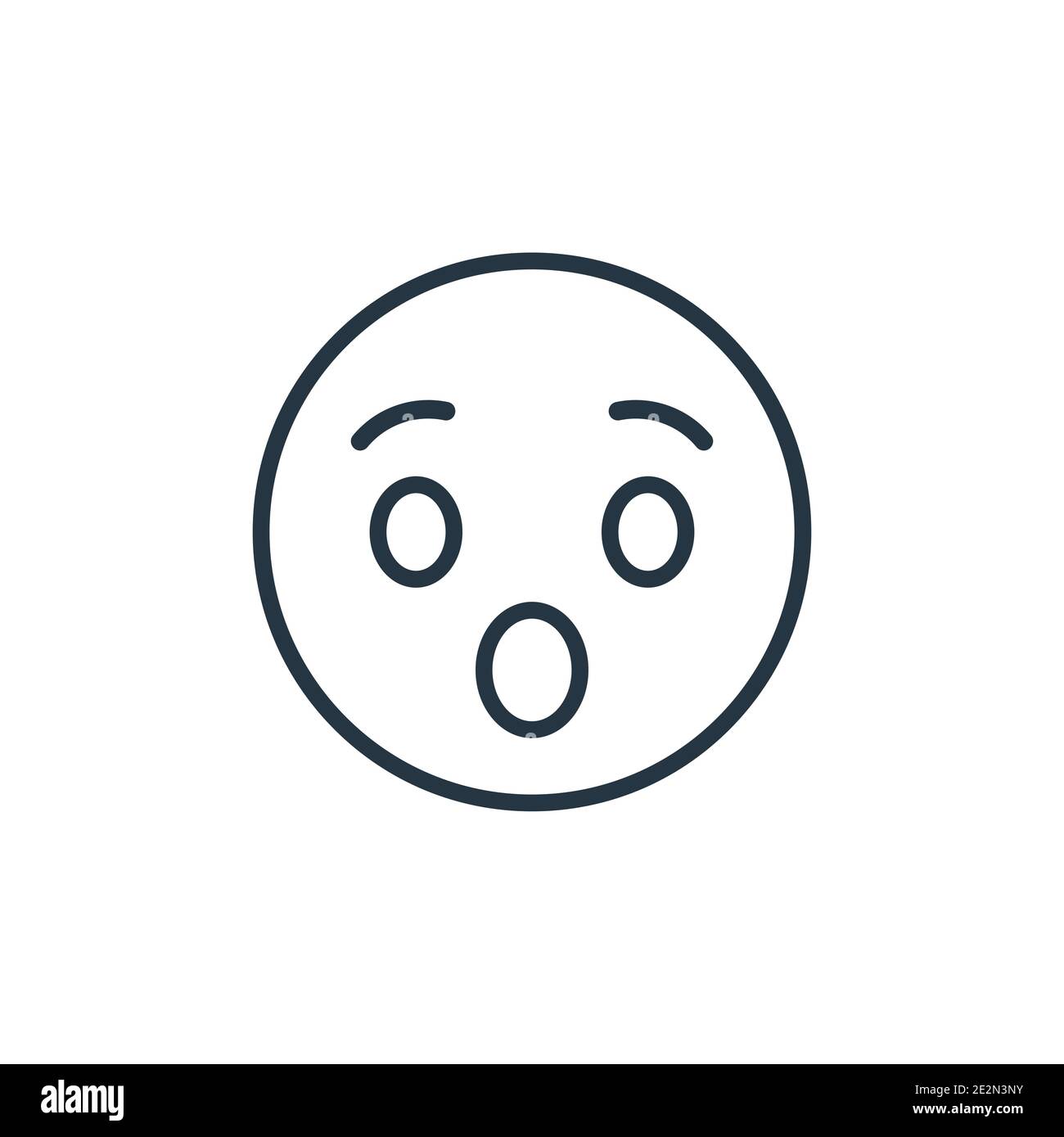 Symbol für den Vektor der gedämpften Emoji-Kontur. Dünne Linie schwarz gehüllt Emoji-Symbol, flache Vektor einfache Element Illustration von editierbaren Emoji Konzept isoliert auf w Stock Vektor