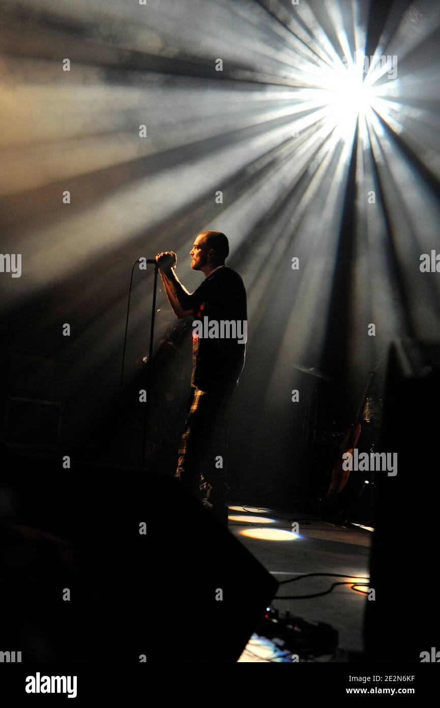 M6 TV Reality Show 'La Nouvelle Star' 2009 Gewinner, Soan, tritt im Konzert in Le Bataclan in Paris, Frankreich, am 17. Februar 2010. Foto von Tiger/ABACAPRESS.COM Stockfoto