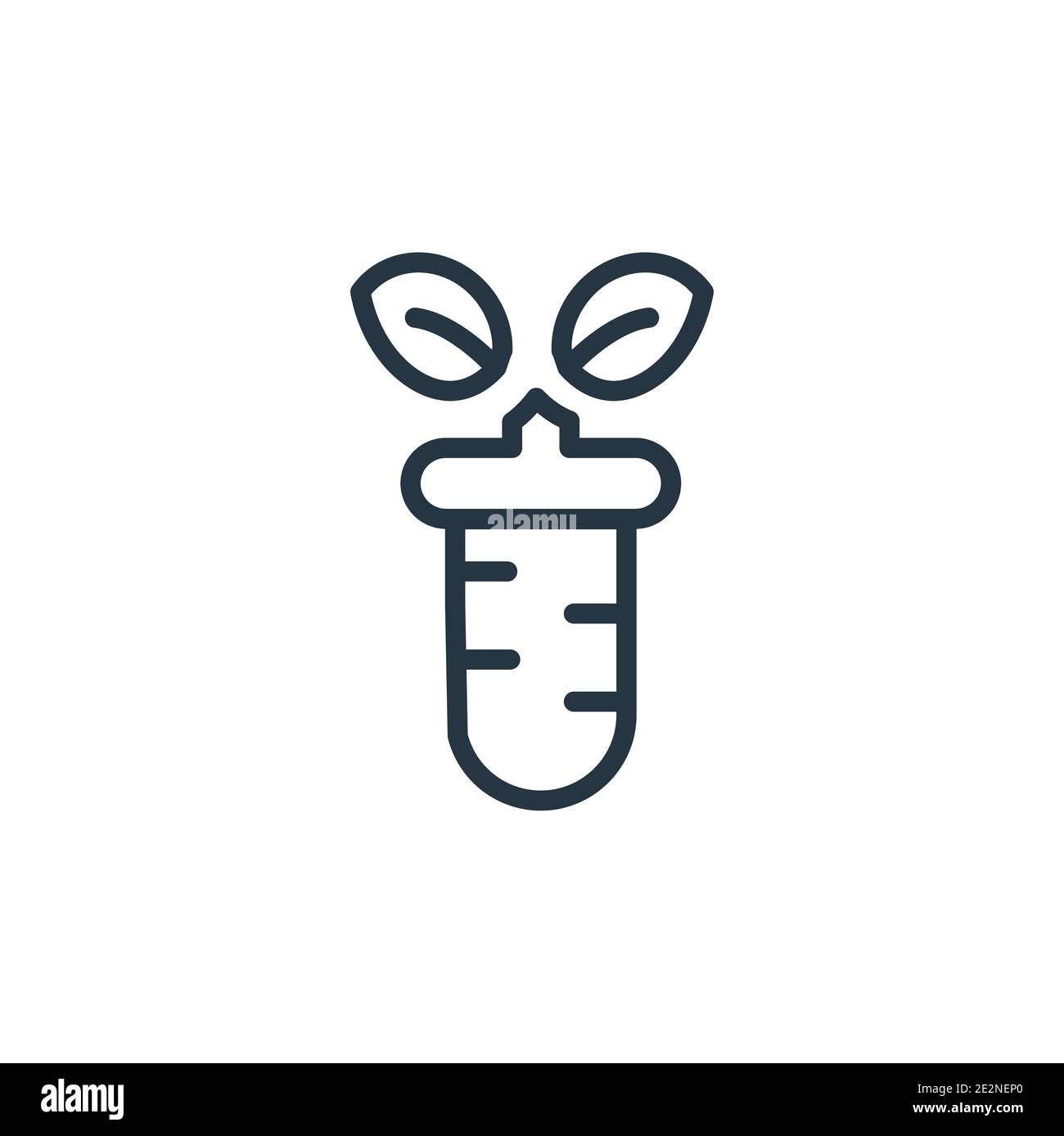 Vektorsymbol für den Umriss eines Pflanzenmusters. Dünne Linie schwarze Pflanze Beispiel Symbol, flache Vektor einfache Element Illustration aus editierbaren Bildungskonzept isoliert Stock Vektor