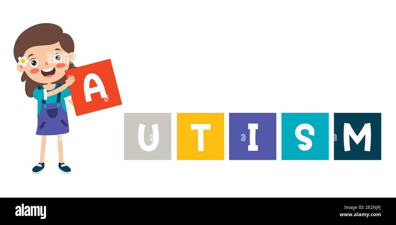 Konzeptzeichnung des Autismus-Bewusstseins Stock Vektor