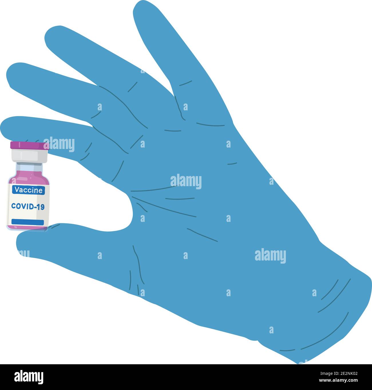 Impfstoffflasche gegen Covid-19-Infektion, Vektordarstellung. Stock Vektor