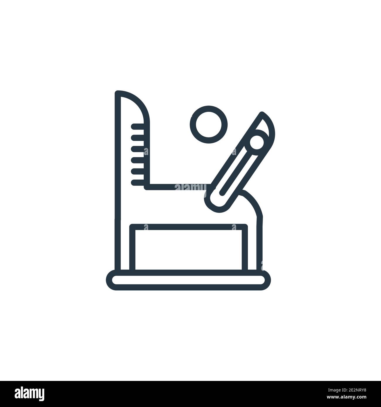 Symbol für Pinball-Umrissvektor. Dünne Linie schwarz Flipper-Symbol, flache Vektor einfache Element Illustration aus editierbaren Entertainment-Konzept isoliert auf whi Stock Vektor