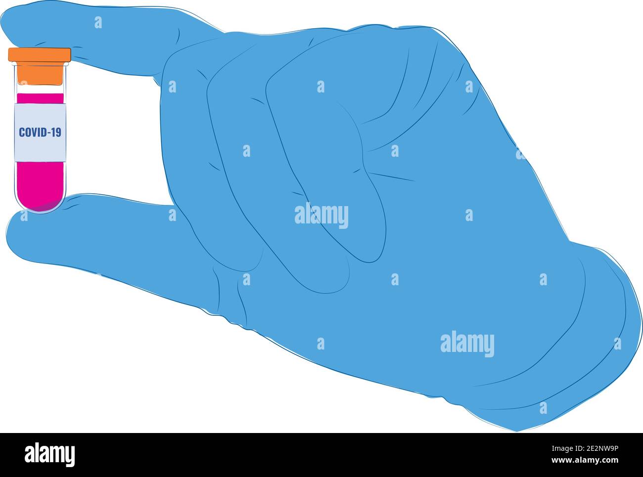 Impfstoffflasche gegen Covid-19-Infektion, Vektordarstellung. Stock Vektor