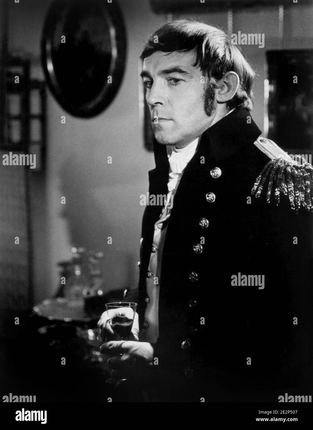 Michael Jayston, am Set des britischen Films 'The Nelson Affair', alias 'Bequest to a Nation', Universal Pictures, 1973 Stockfoto