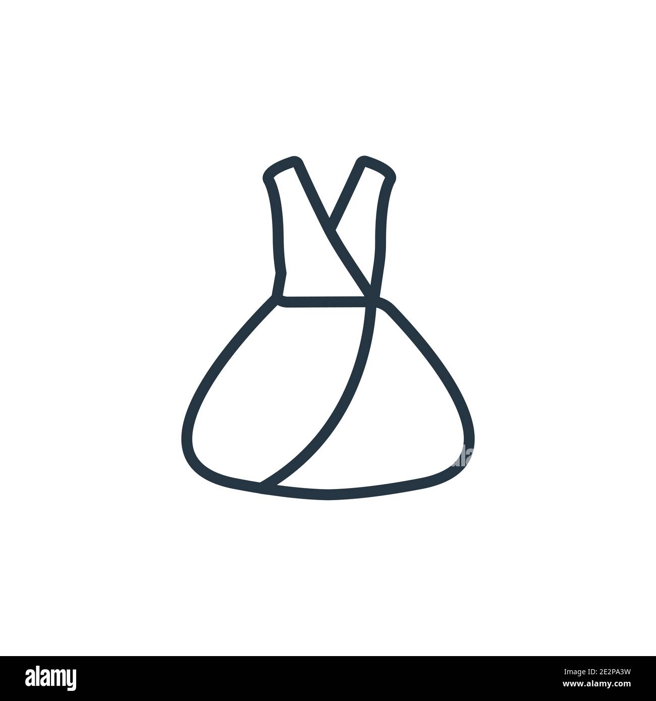 Jersey Wickelkleid Umriss Vektor-Symbol. Dünne Linie schwarz Jersey Wrap Kleid Symbol, flache Vektor einfache Element Illustration aus editierbare Kleidung Konzept i Stock Vektor