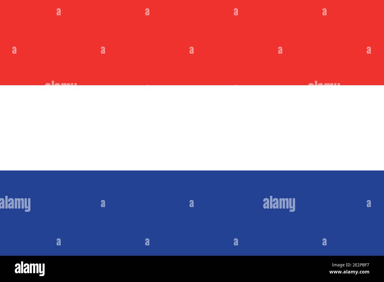 Nationalflagge des Landes der Niederlande. Stock Vektor
