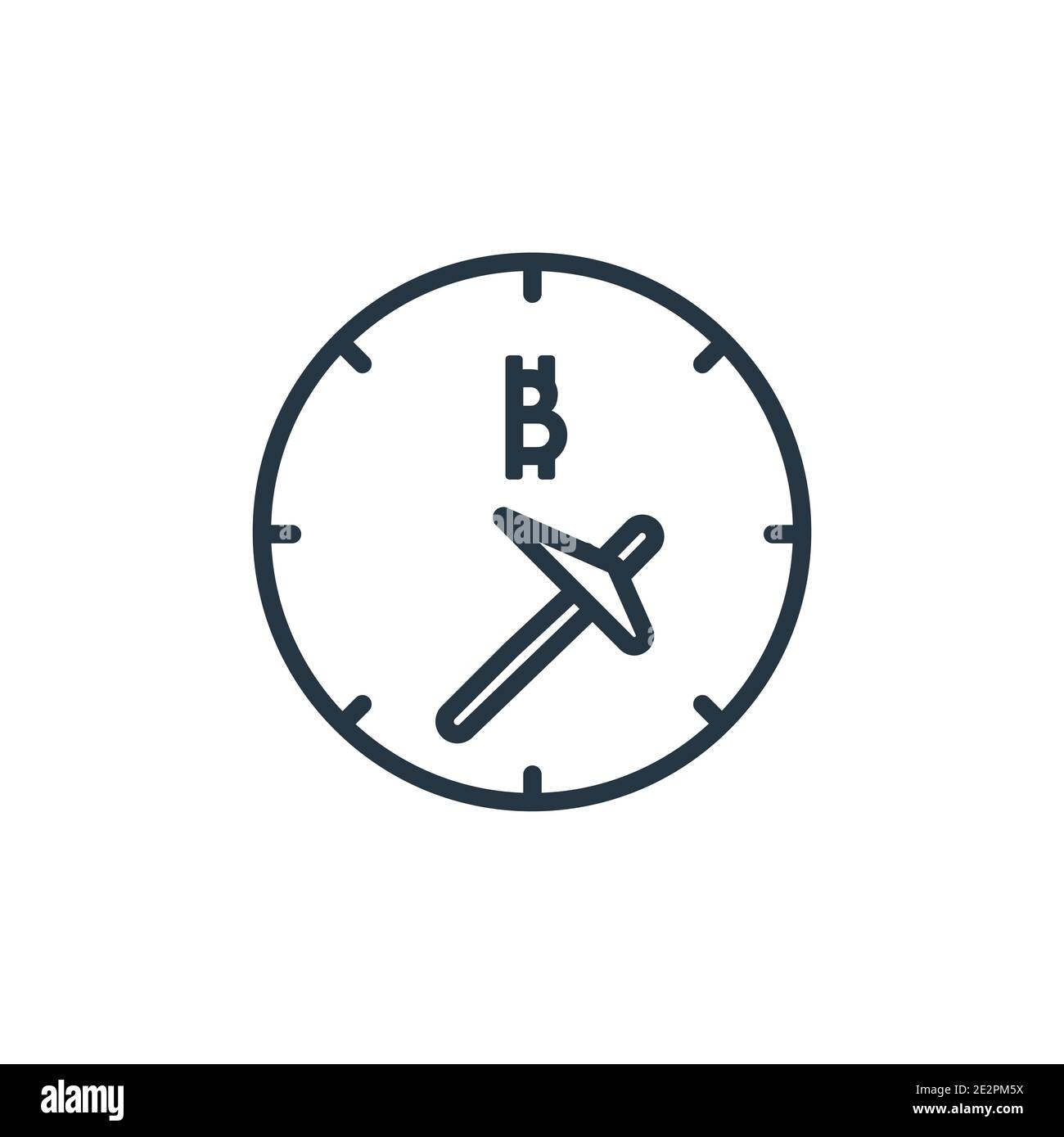 Vektorsymbol „Proof of Capacity“. Dünne Linie schwarz Beweis der Kapazität Symbol, flache Vektor einfache Element Illustration von editierbaren Kryptowährung Co Stock Vektor