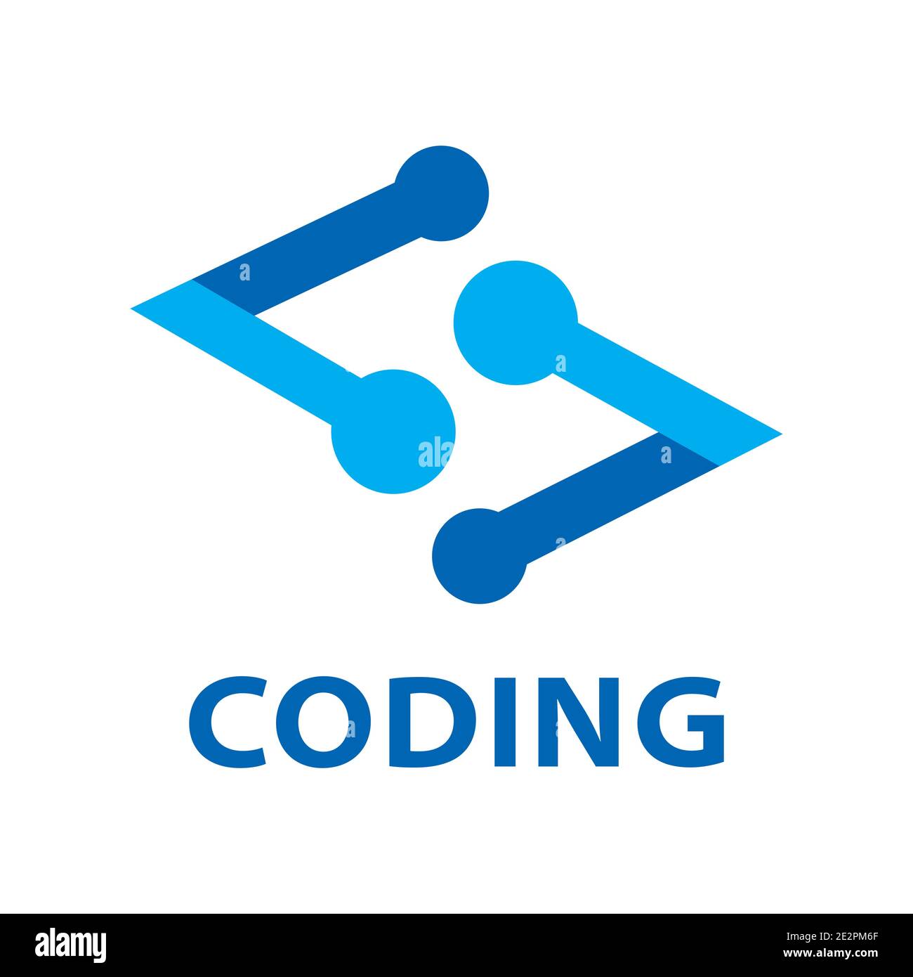 Vector Logo der Codierung, IT-Unternehmen Stock Vektor