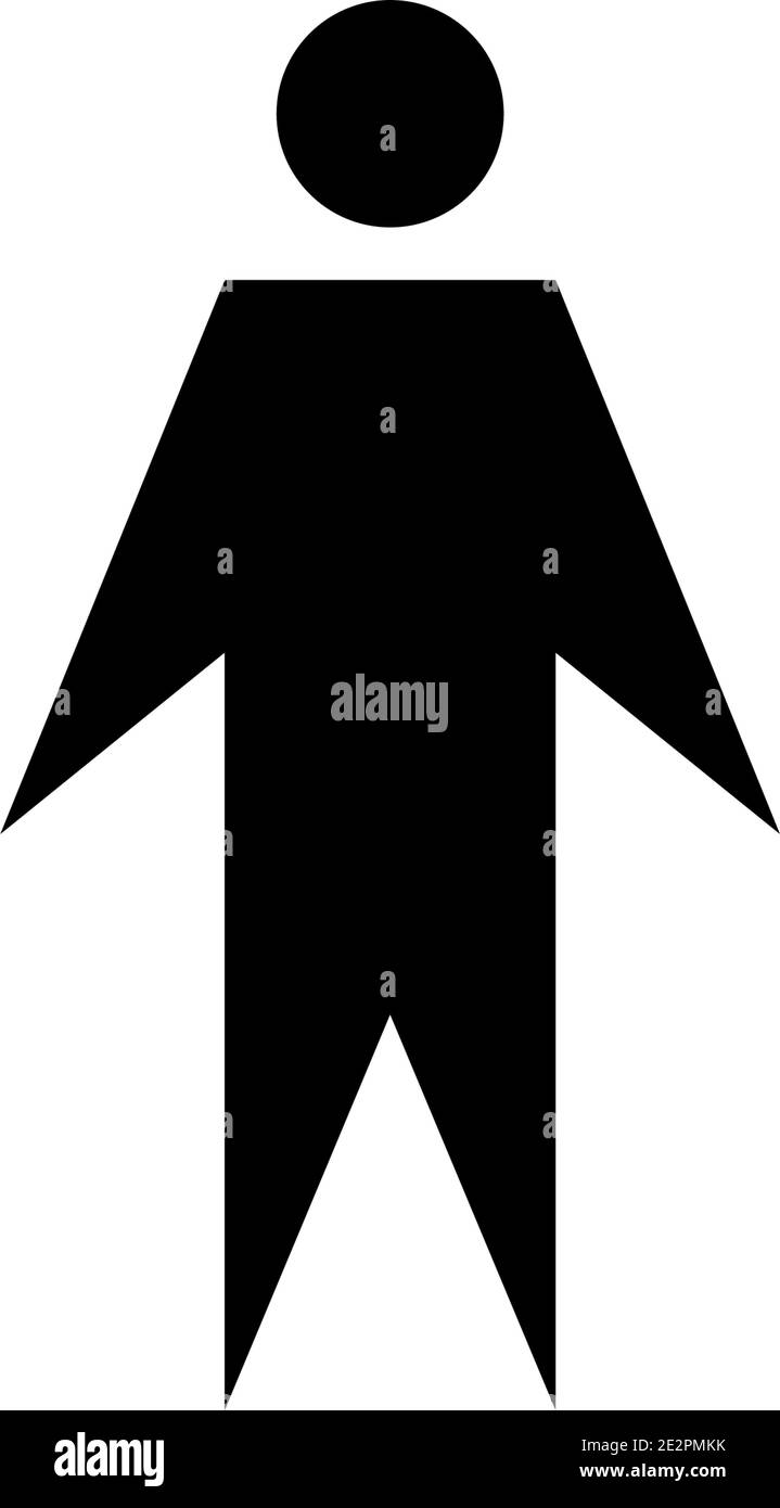 Man-Symbol. Männliches Schild für Toilette. Boy WC Piktogramm für Badezimmer. Vektor-WC-Symbol isoliert Stock Vektor