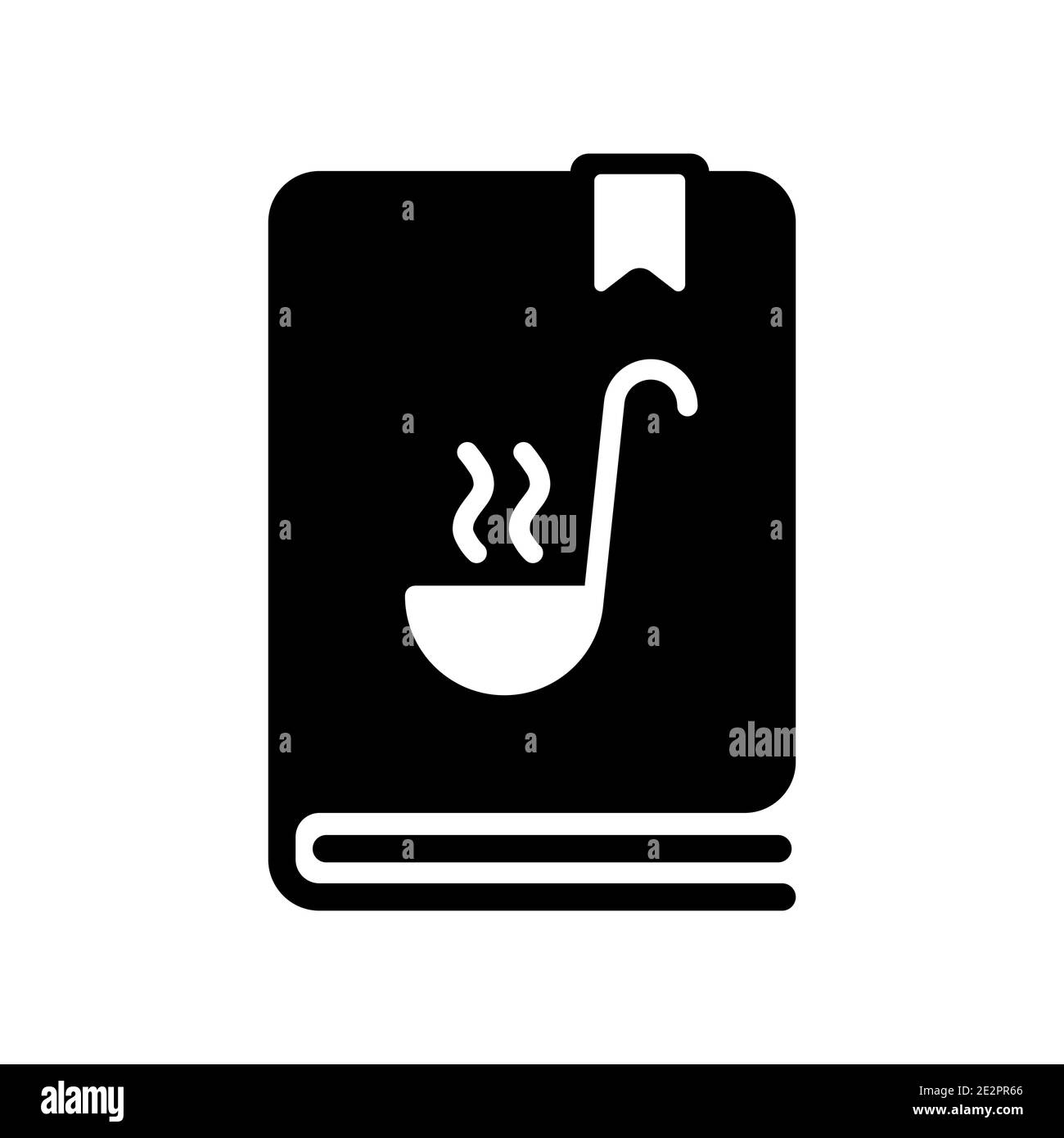Kochbuch oder Kochbuch Vektor Glyph Symbol. Rezeptbuch. Küchengerät. Graph Symbol für Kochen Website-Design, Logo, App, UI Stock Vektor