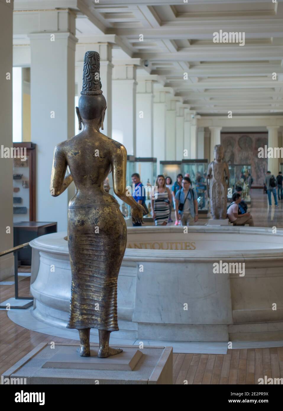 Rückansicht der Sri Lanka Göttin Tara im British Museum, London, UK Stockfoto