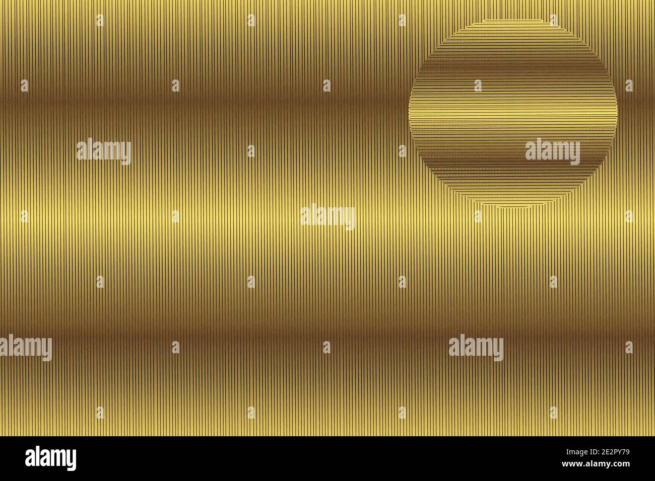 Gradient goldgestreiften Hintergrund mit einem eingebetteten goldenen Gradient gestreift Muster Stockfoto