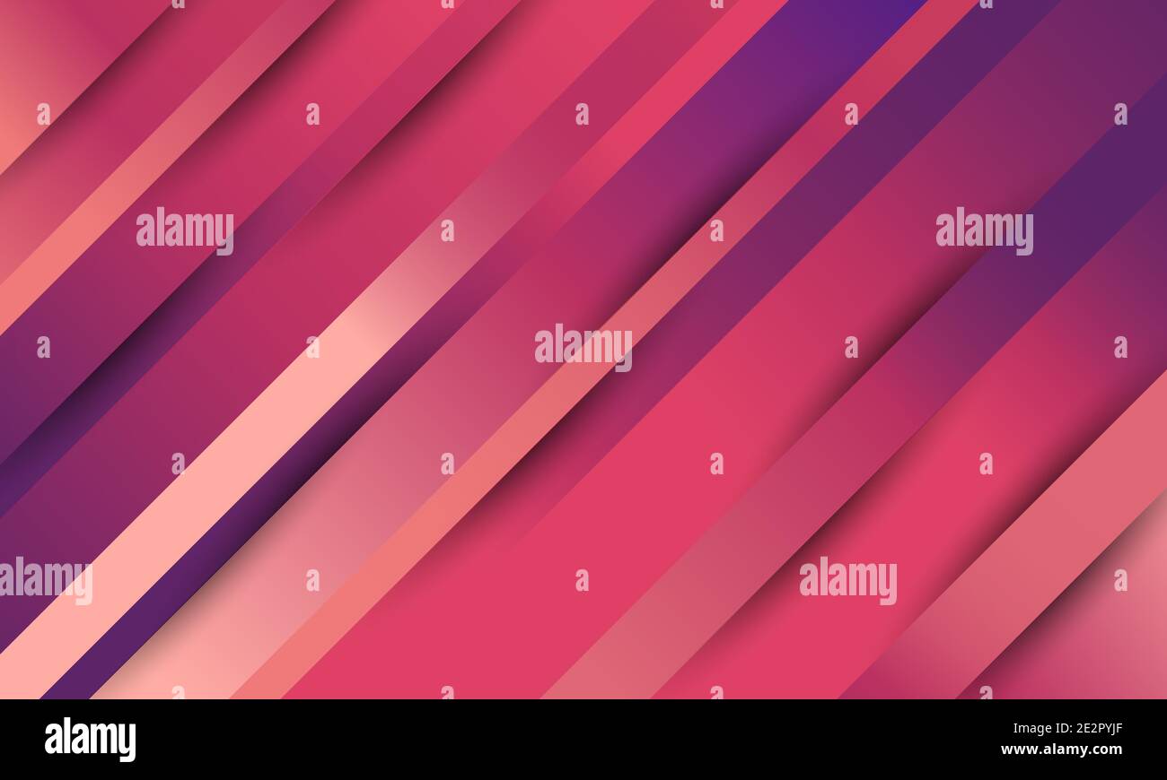 Abstrakte rosa und lila diagonalen Streifen Linie Verlauf. Vorlage und Hintergrund für Karte oder Banner. Vektorgrafik Design Stock Vektor