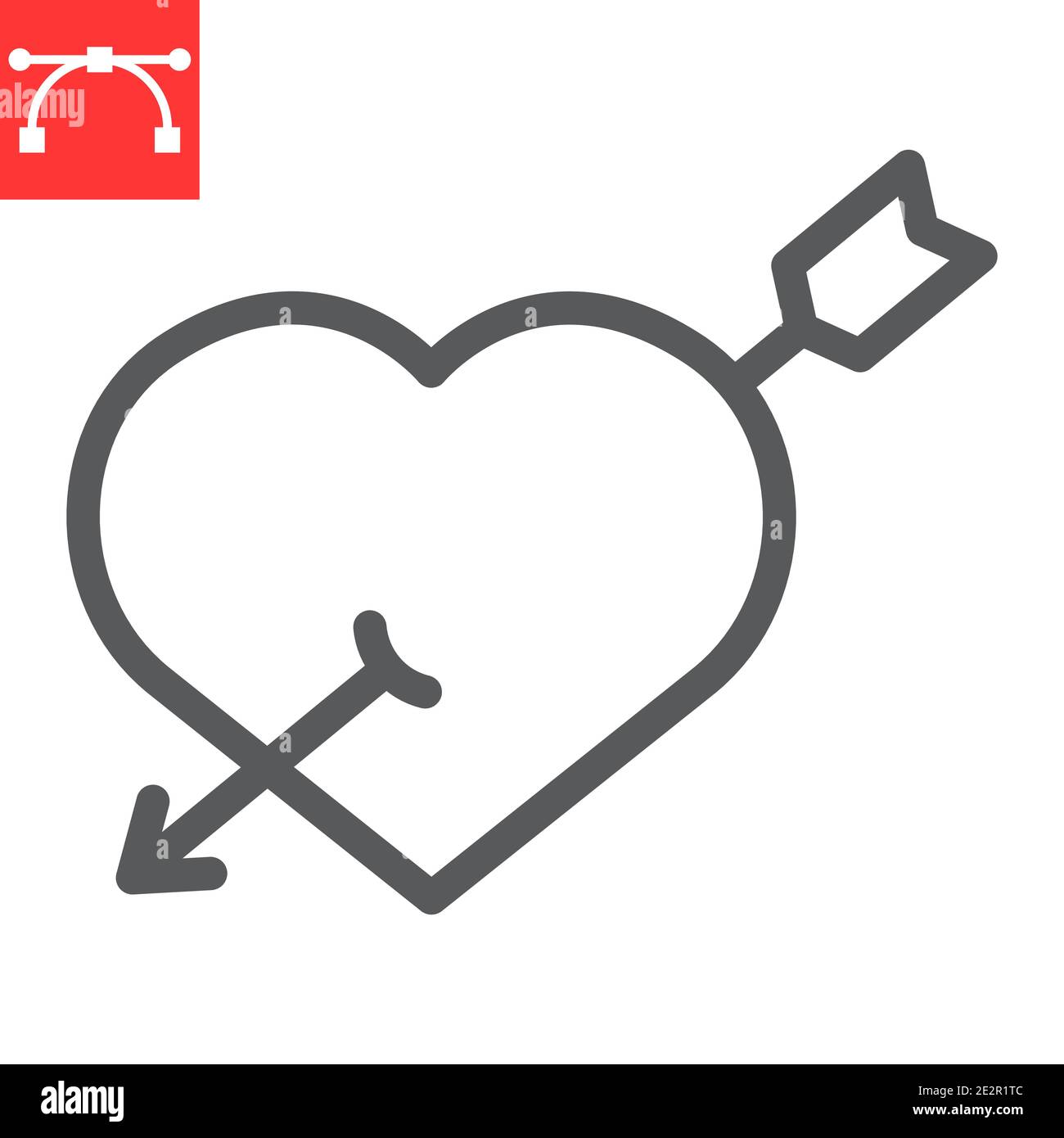 Durchbohrtes Herz Mit Pfeil Linie Symbol Valentinstag Und Liebe Herz Mit Pfeil Zeichen Vektor Grafiken Editierbare Strich Lineare Symbol Eps 10 Stock Vektorgrafik Alamy