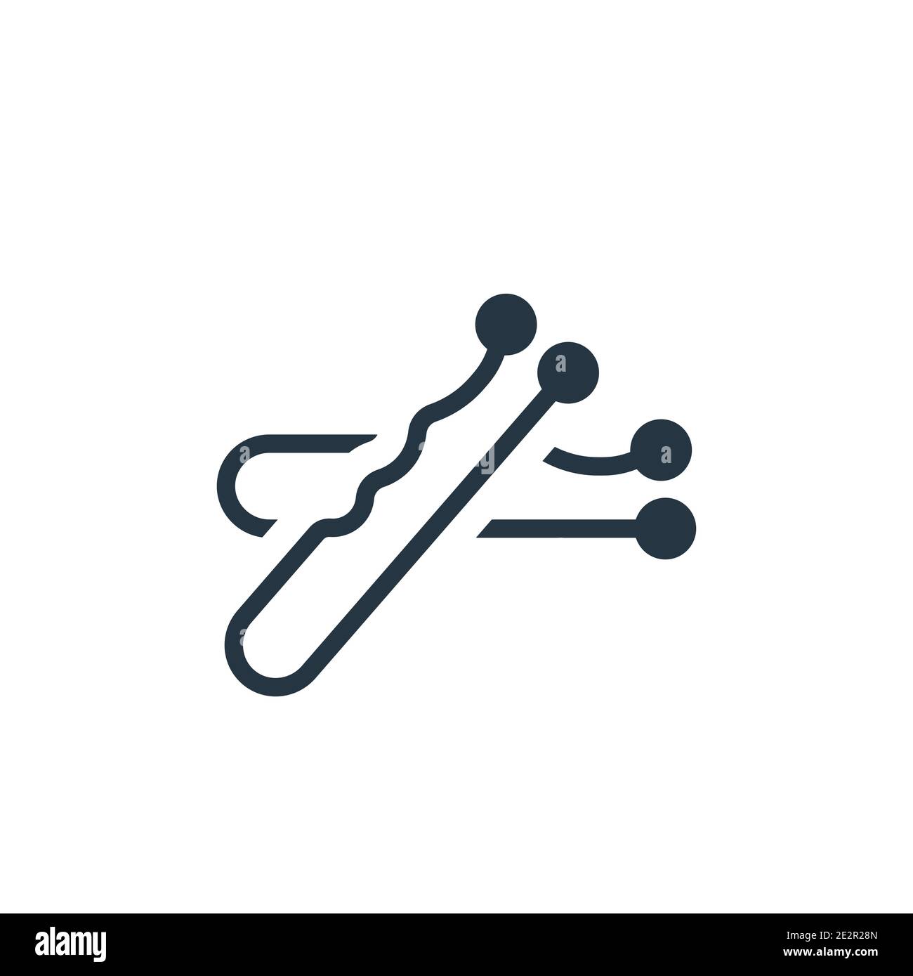 Haarclip-Werkzeug Umrissvektor-Symbol. Dünne Linie schwarz Haarclip Werkzeug Symbol, flache Vektor einfache Element Illustration von editierbaren Beauty-Konzept isoliert Stock Vektor