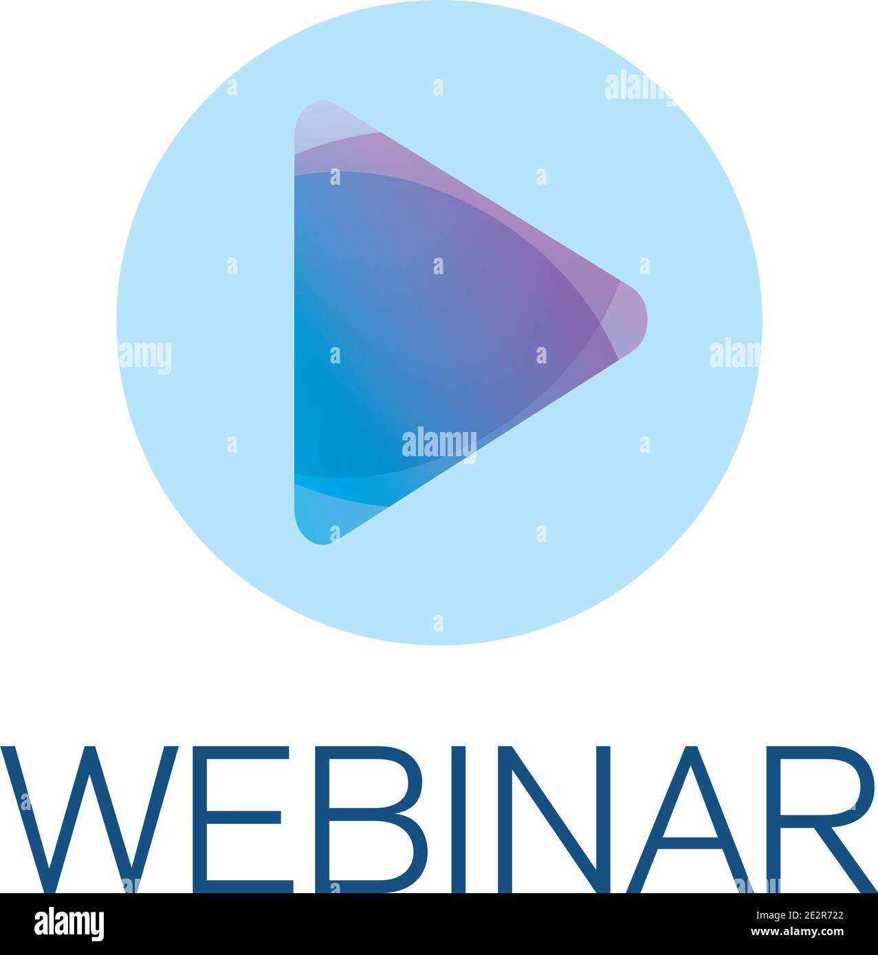 vektorlogo für Online-Webinar, Webkonferenz Stock Vektor