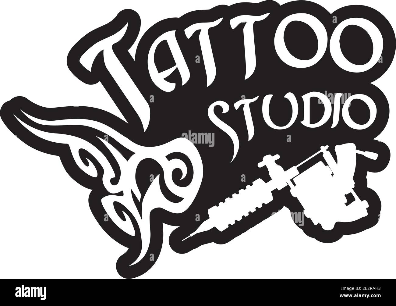 Vektor-Logo für Tattoo-Salon und Studio Stock Vektor