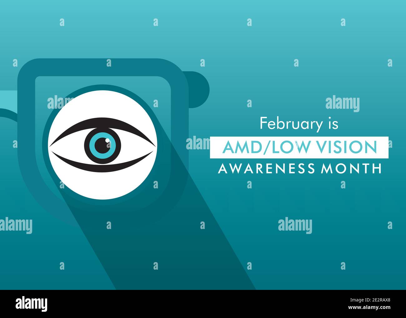 vektor-Illustration von AMD oder Low Vision Awareness Month Konzept Design Stock Vektor