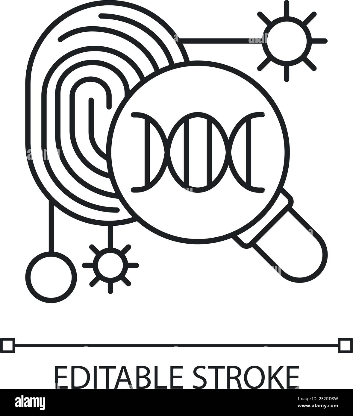 Lineares DNA-Fingerprinting-Symbol Stock Vektor