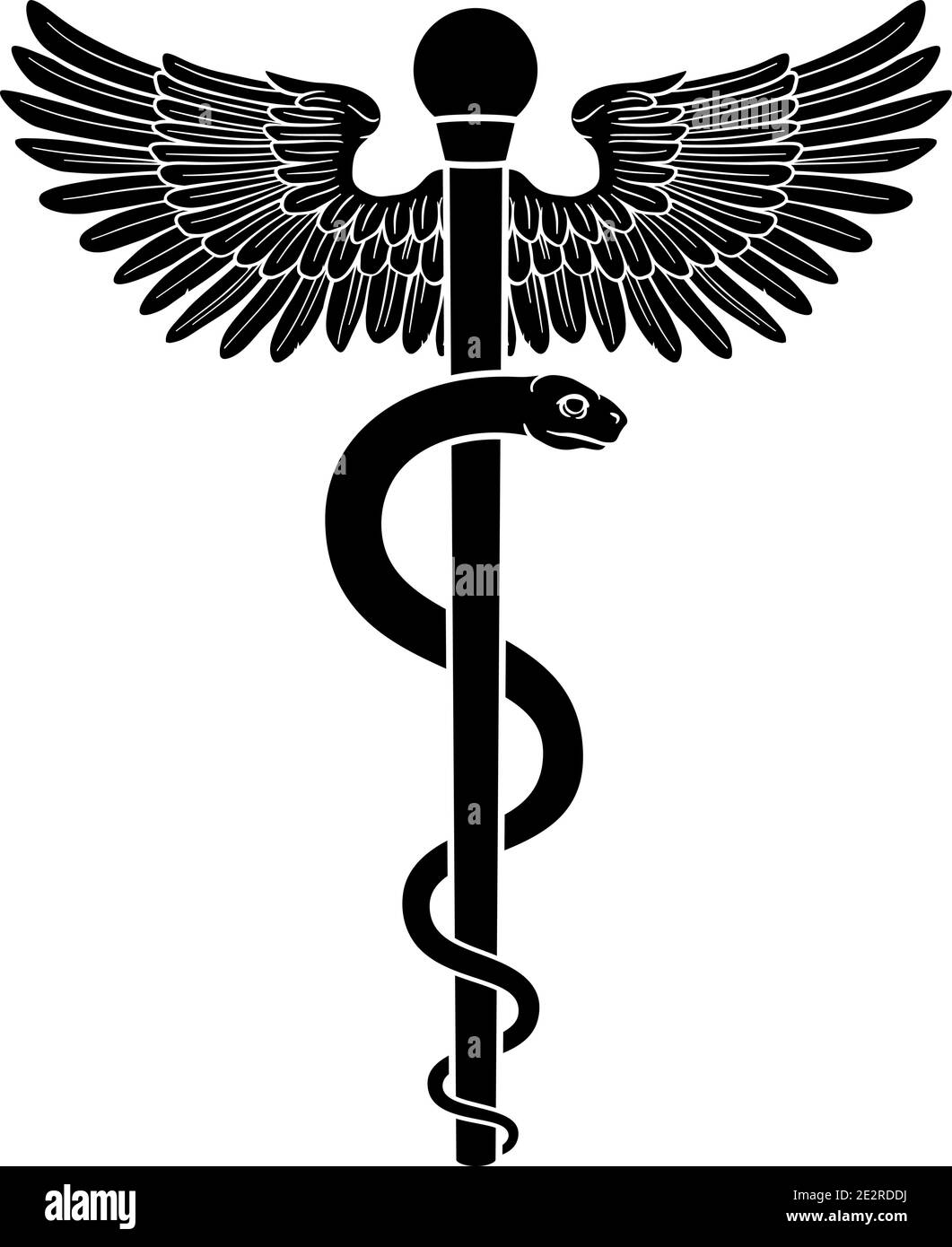 Rute des Asklepios Doktor medizinisches Symbol Stock Vektor