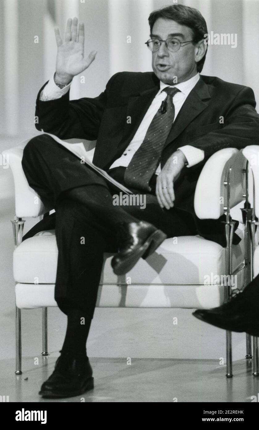 Italienischer Politiker Oliviero Diliberto, 2000er Jahre Stockfoto