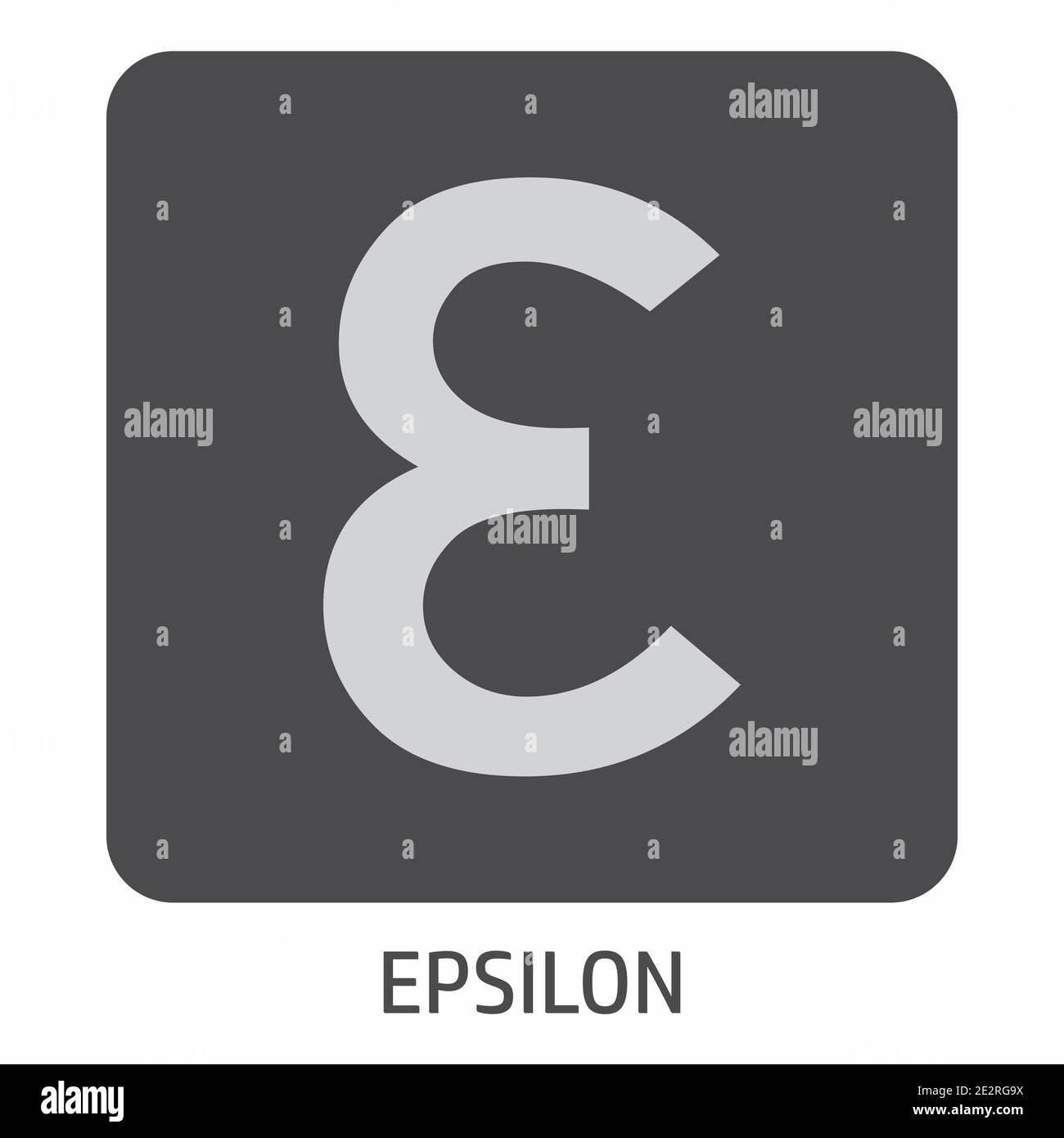 Epsilon-symbol mit griechischem Buchstaben Stock Vektor Epsilon-symbol mit griechischem Buchstaben Stock Vektor