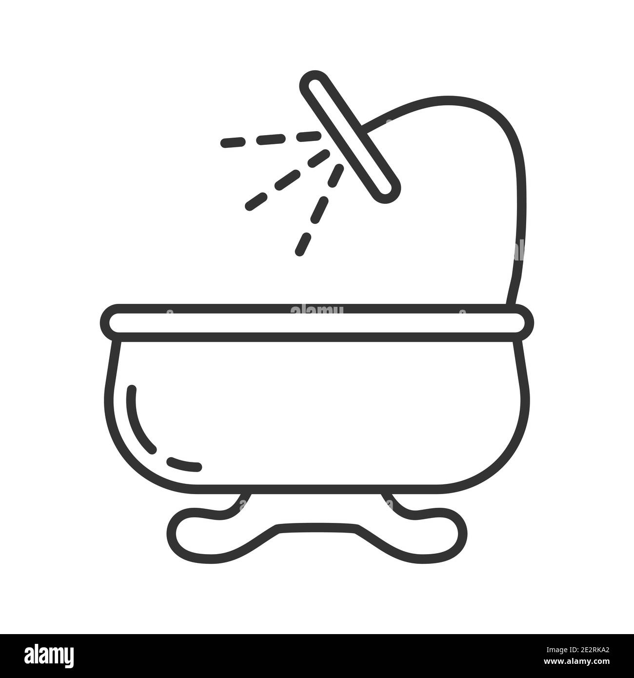 Symbol für Dusche. Badezimmer Zeichen im Grundriss Stil. Wassertropfen aus  Mischung, Mixer Stock-Vektorgrafik - Alamy