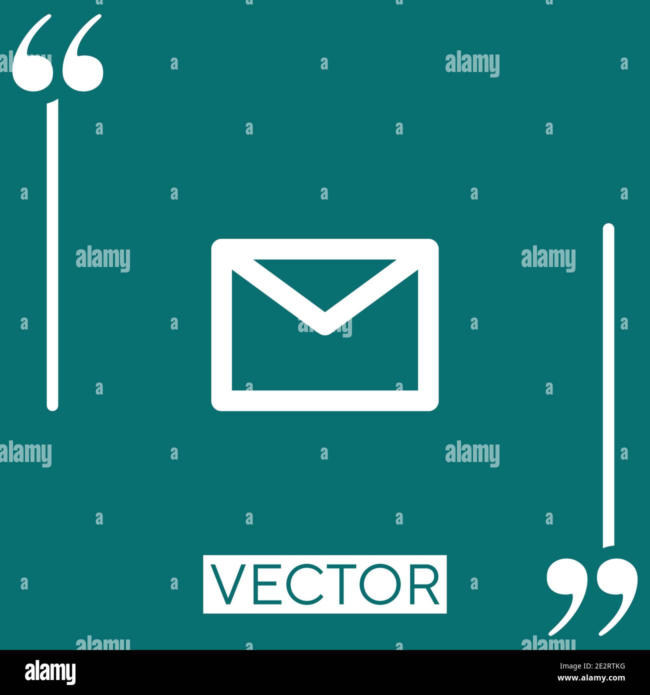 E-Mail-Vektor-Symbol Lineares Symbol. Bearbeitbare Konturlinie Stock Vektor
