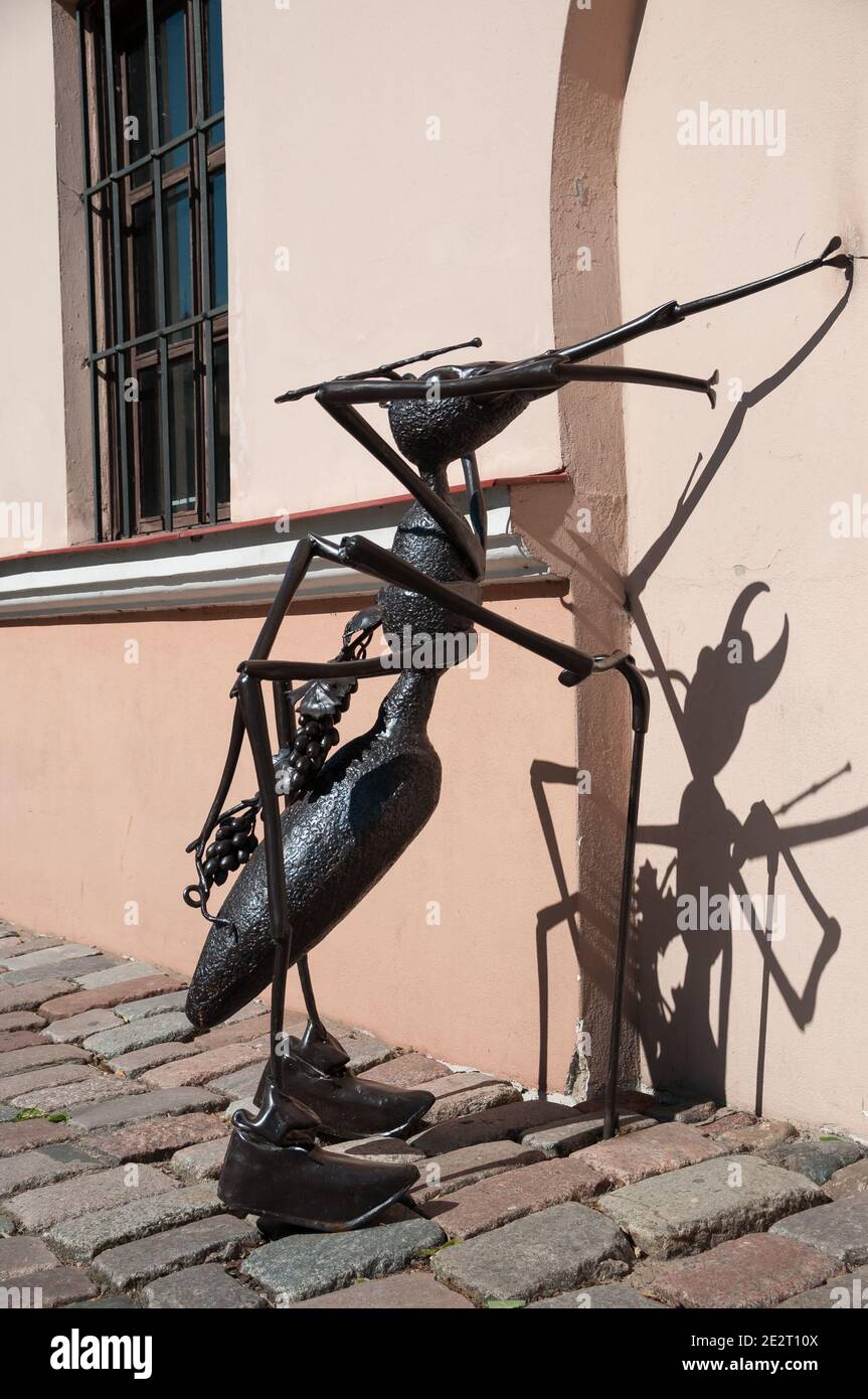 Gedenk-Skulptur, Ladislas Starevich, Kaunas, Litauen Stockfoto