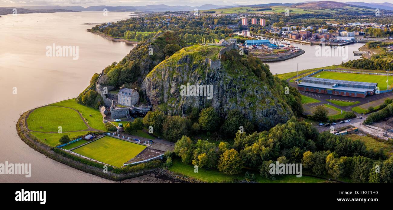 Dumbarton Castle, Dumbarton, Schottland, Großbritannien Stockfoto