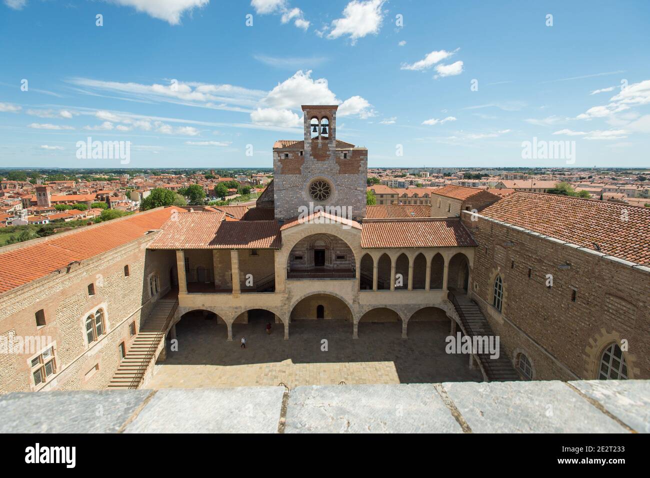 Perpignan (Südwestfrankreich): Palast der Könige von Mallorca ('Palais des Rois de Majorque'), Gebäude registriert als National Historic Landmark Stockfoto