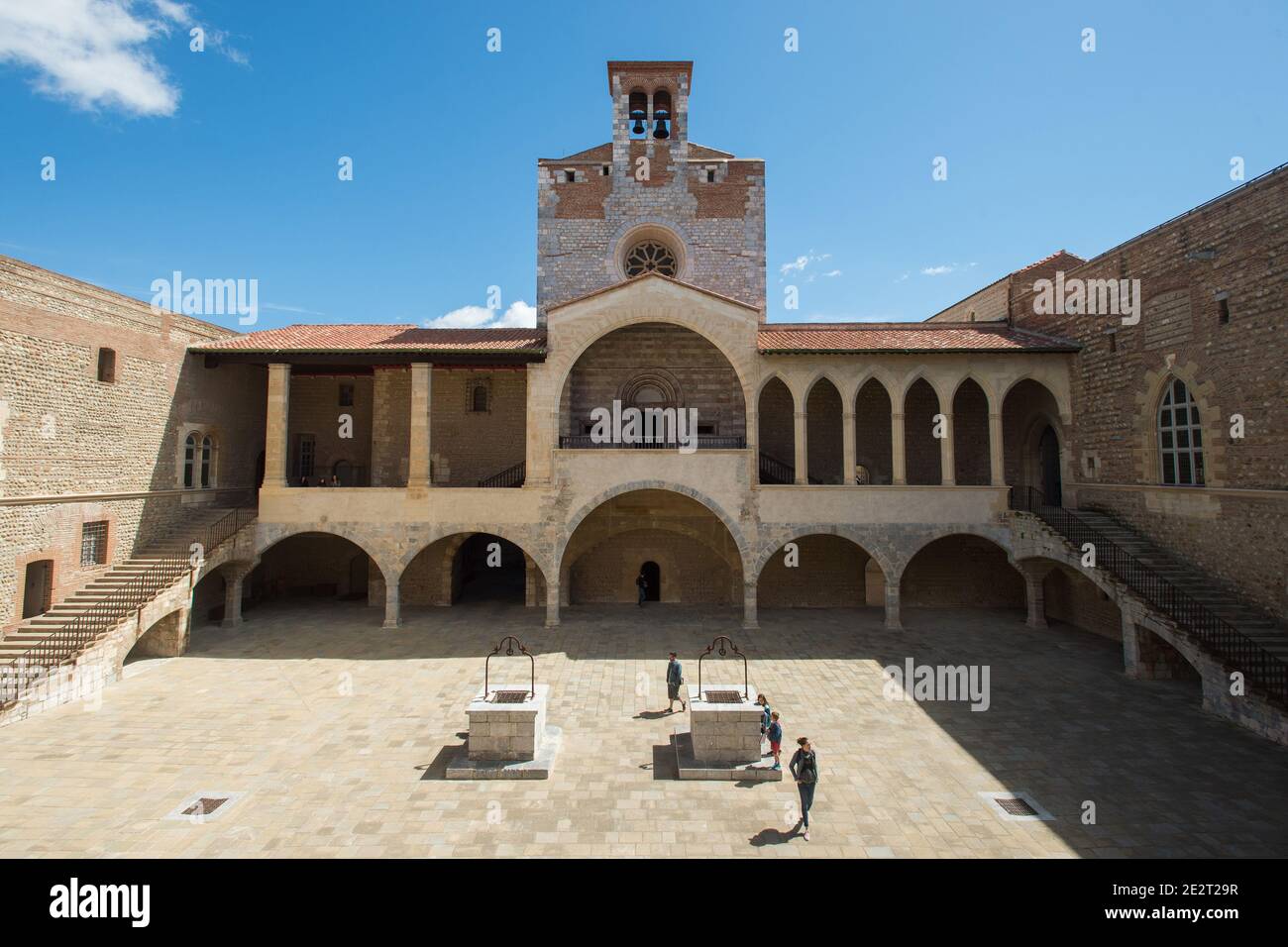 Perpignan (Südwestfrankreich): Palast der Könige von Mallorca ('Palais des Rois de Majorque'), Gebäude registriert als National Historic Landmark Stockfoto