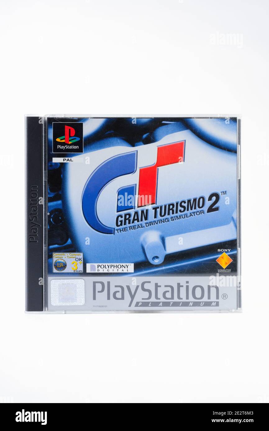 Gran Turismo 2 PlayStation One ein Rennspiel, das von entwickelt wurde Polyphony Digital im Jahr 1999 und veröffentlicht von Sony Computer Entertainment Stockfoto