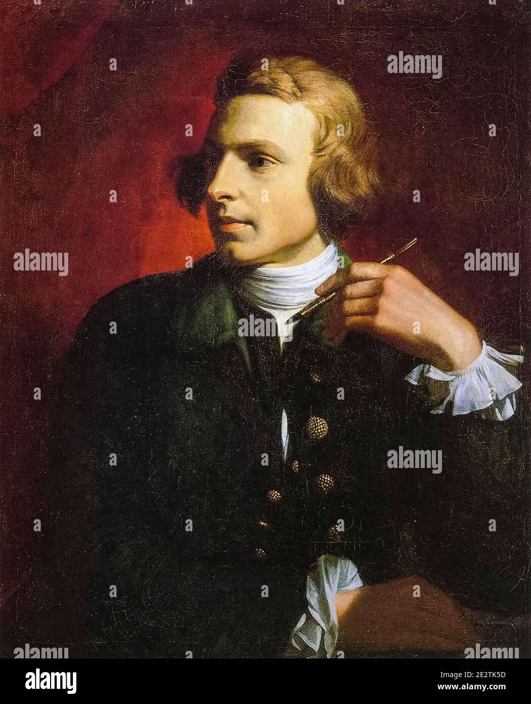 Charles Willson Peale (1741-1827), amerikanischer Maler, Wissenschaftler, Erfinder, Porträtmalerei von Benjamin West, 1767-1769 Stockfoto