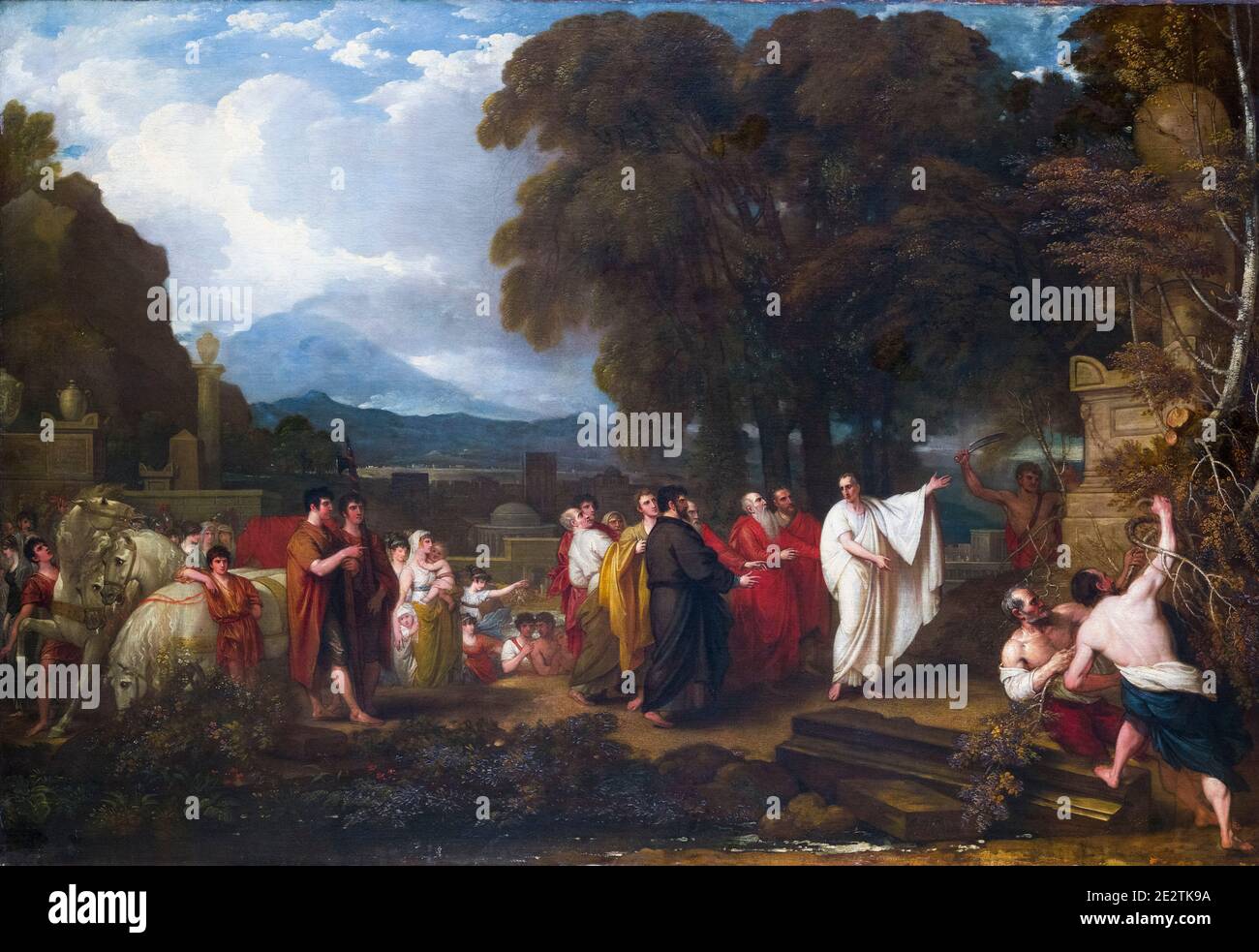 Benjamin West, Cicero entdeckt das Grab des Archimedes, Malerei, 1804 Stockfoto