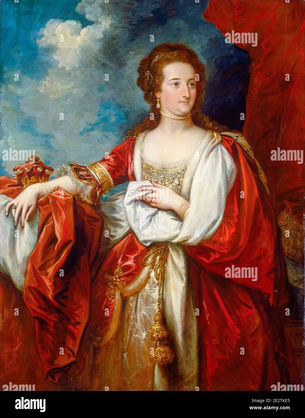 Elizabeth Howard, Countess of Effingham (d. 1791), Porträtmalerei von Benjamin West, um 1797 Stockfoto