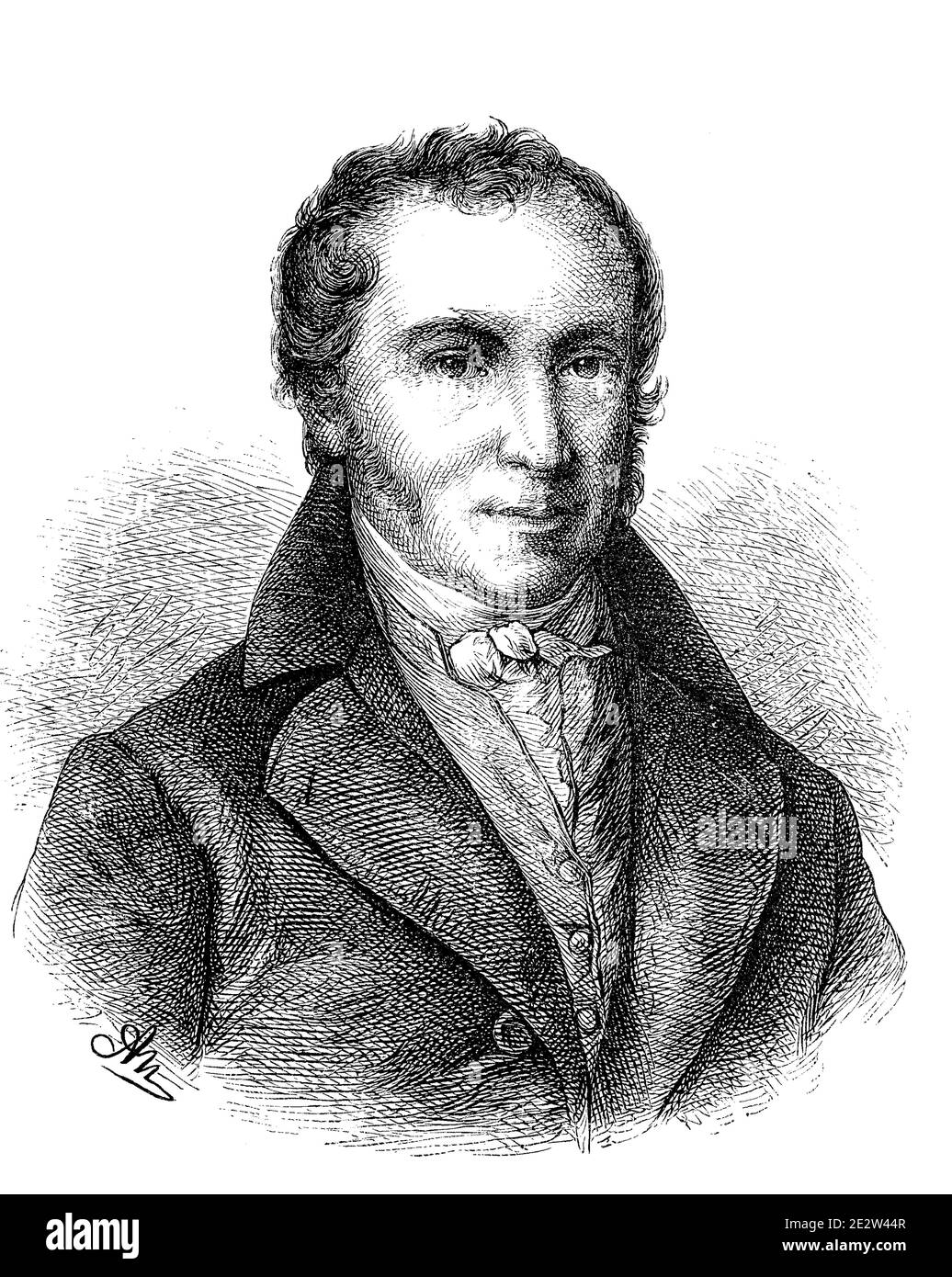 Ernst-Wilhelm Arnoldi, 21. Mai 1778 - 27. Mai 184, deutscher Kaufmann und als Vater der deutschen Versicherungswirtschaft angesehen / Ernst-Wilhelm Arnoldi, 21. 1778. - 27. Mai. Mai 184, ein deutscher Kaufmann und gilt als Vater des deutschen Versicherungswesens, Historisch, historisch, digital verbesserte Reproduktion eines Originals aus dem 19. Jahrhundert / digitale Reproduktion einer Originalvorlage aus dem 19. Jahrhundert, Stockfoto