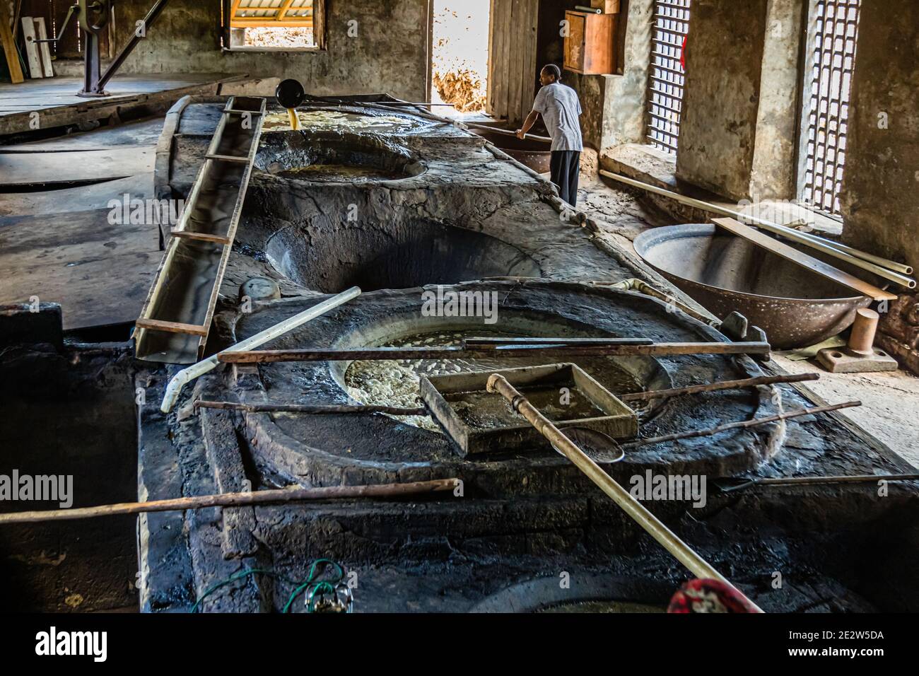 Antoine Flüsse Rum Distillery, Saint Patrick, Grenada Stockfoto
