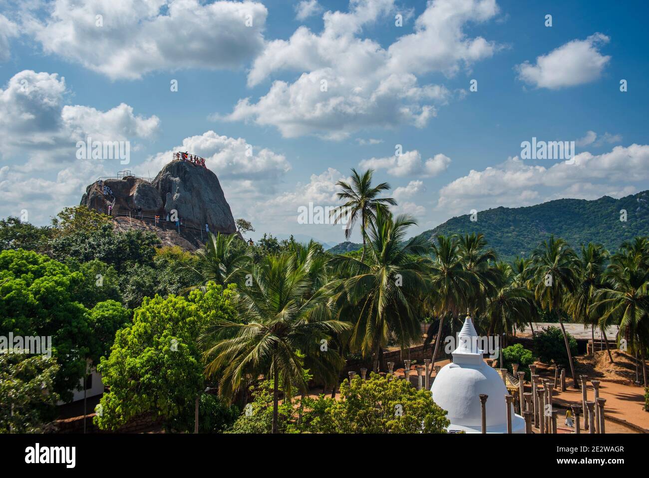 Sila Rock - Buddhistisches Kloster von Mihintale, Anuradhapura, North Central Province, Sri Lanka Stockfoto