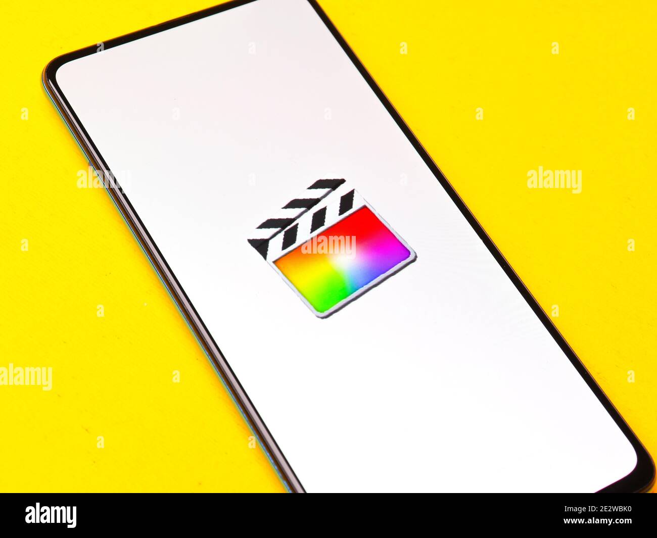 Assam, indien - Januar 15, 2020 : Final Cut Pro Logo auf Handy-Bildschirm Stock Bild. Stockfoto