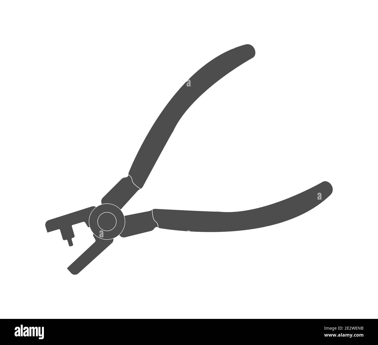 Lochsymbol. Handwerkzeug zum Lochen von Löchern. Flacher Style Stock Vektor