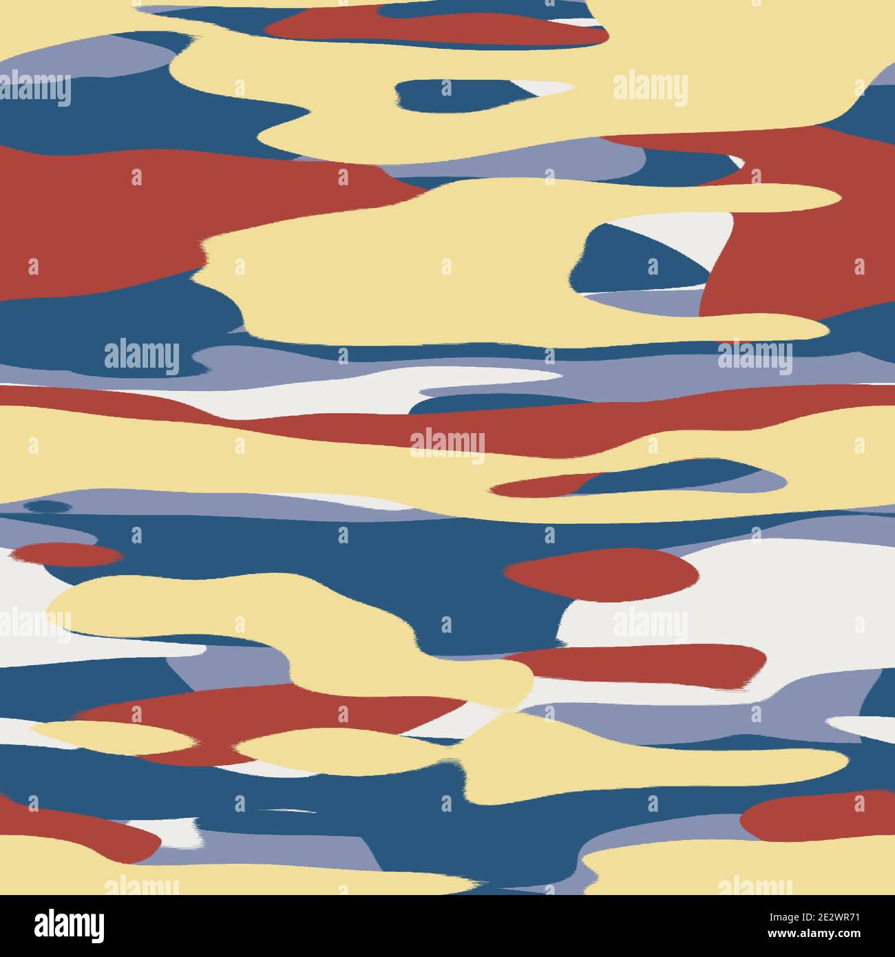 Nahtloses, unifarbenes, flaches Camo-Digitalmuster Stockfoto