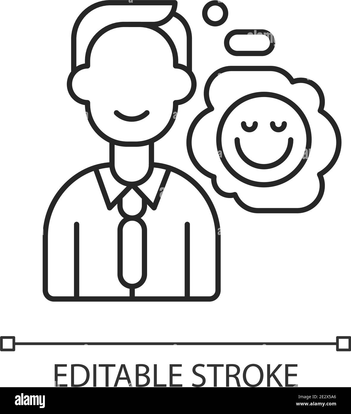 Symbol für positive Einstellung linear Stock Vektor