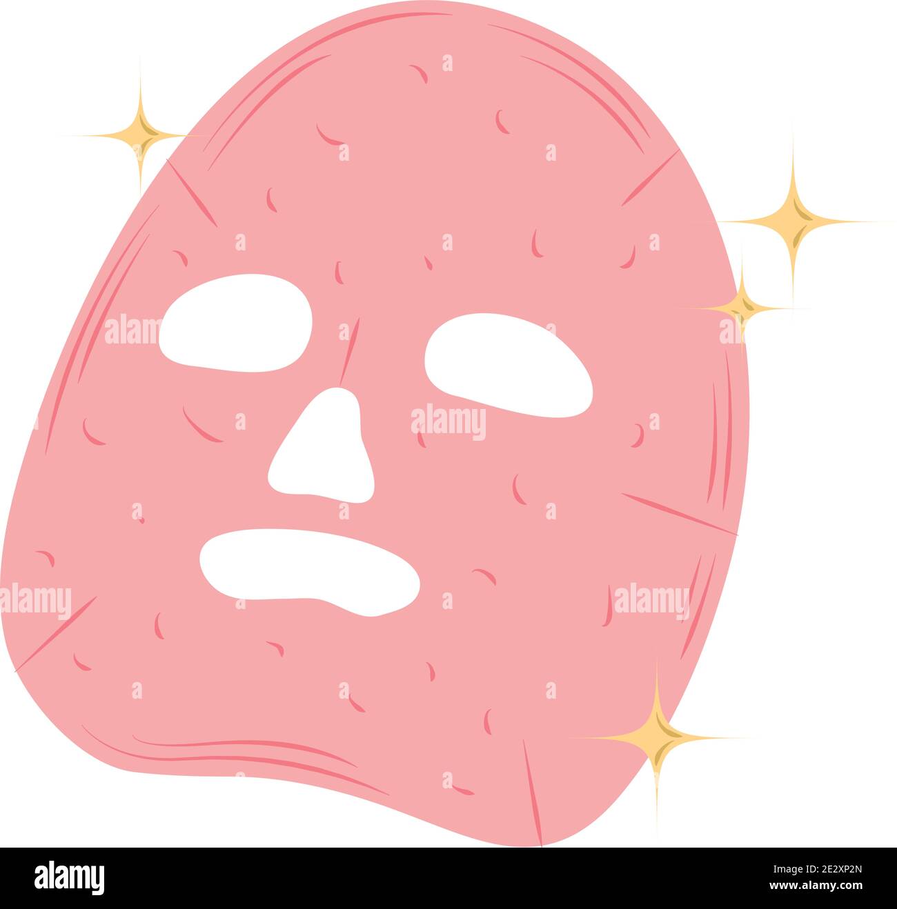 Maske Hautpflege Therapie Schönheit Routine Vektor Illustration Stock Vektor