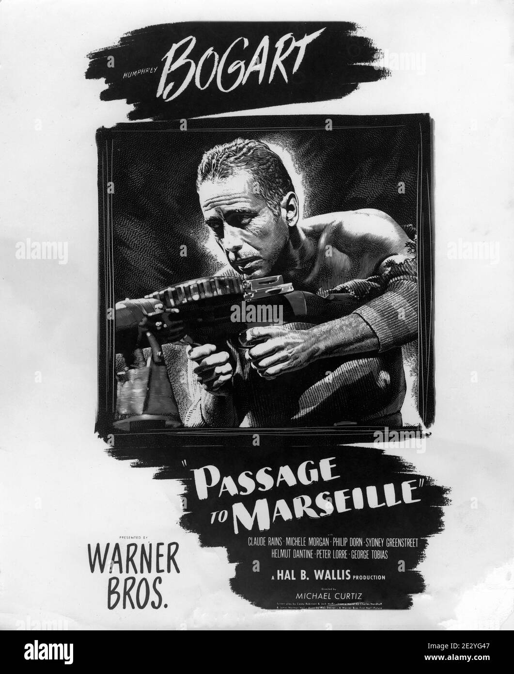 HUMPHREY BOGART in PASSAGE TO MARSEILLE 1944 Regisseur MICHAEL CURTIZ aus dem Roman von Charles Nordhoff und James Norman Hall Warner Bros Stockfoto
