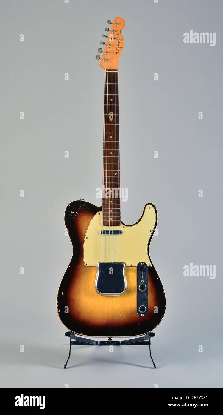 Fender Custom Telecaster Gitarre von der Fender Musical Instrument Firma gemacht. Stockfoto