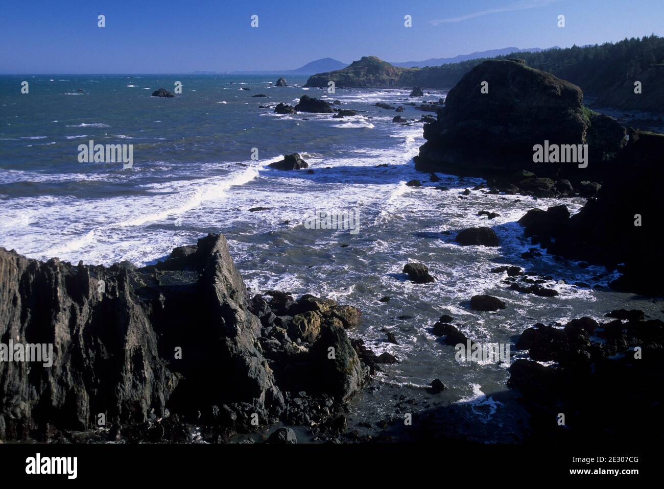 Blick auf Otter Point, Otter Point State Park, Oregon Stockfoto